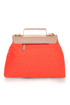 Ne-Ongoing News Blush and Neon Coral Handbag