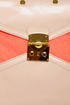 Ne-Ongoing News Blush and Neon Coral Handbag