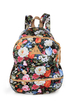 Right Pack At You Black Floral Print Backpack