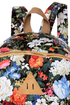 Right Pack At You Black Floral Print Backpack