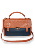 Time After Time Navy Blue and Tan Handbag