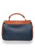 Time After Time Navy Blue and Tan Handbag
