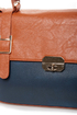 Time After Time Navy Blue and Tan Handbag