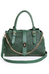 Baske-Treats Woven Green Handbag
