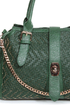 Baske-Treats Woven Green Handbag