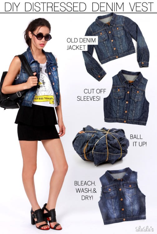 DIY How to Make a Denim Vest Fashion Blog