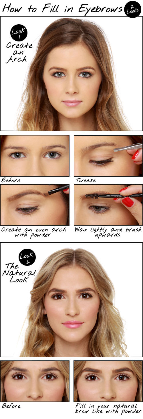How to Fill in Eyebrows Two Looks Eyebrow Tutorial Lulus Blog