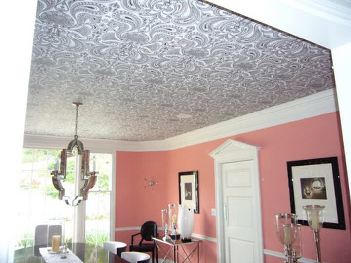 25 Wallpaper Ceiling Ideas For A Wow Effect  DigsDigs
