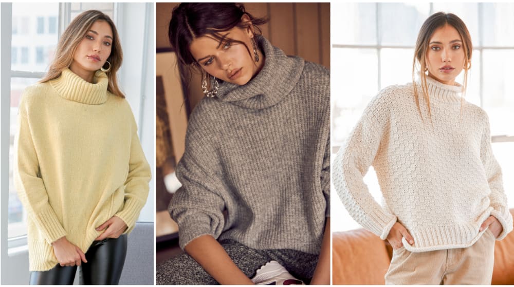 turtleneck oversized sweaters