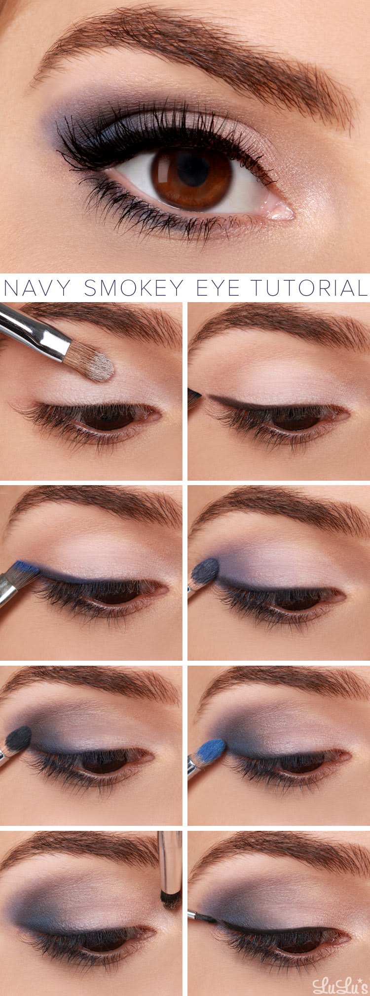 Lulus How-To: Navy Smokey Eye Makeup Tutorial - Lulus.com Fashion Blog