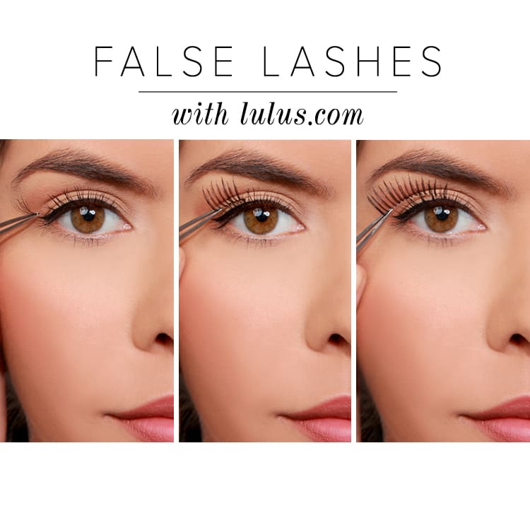 Lulus HowTo 3 Ways to Wear False Eyelashes Fashion Blog
