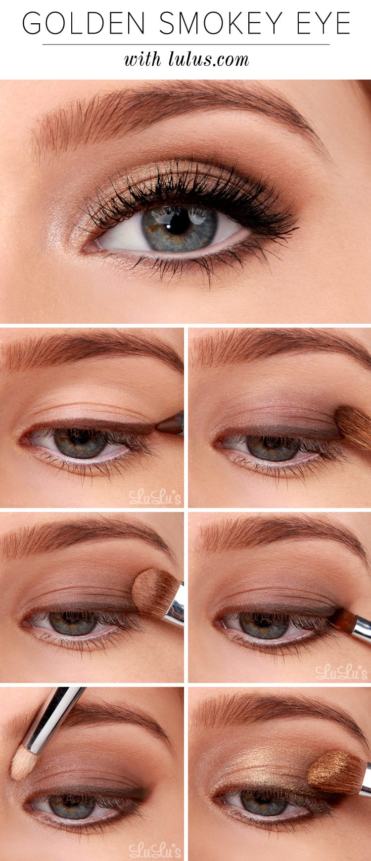 lulus how-to: golden smokey eyeshadow tutorial - lulus