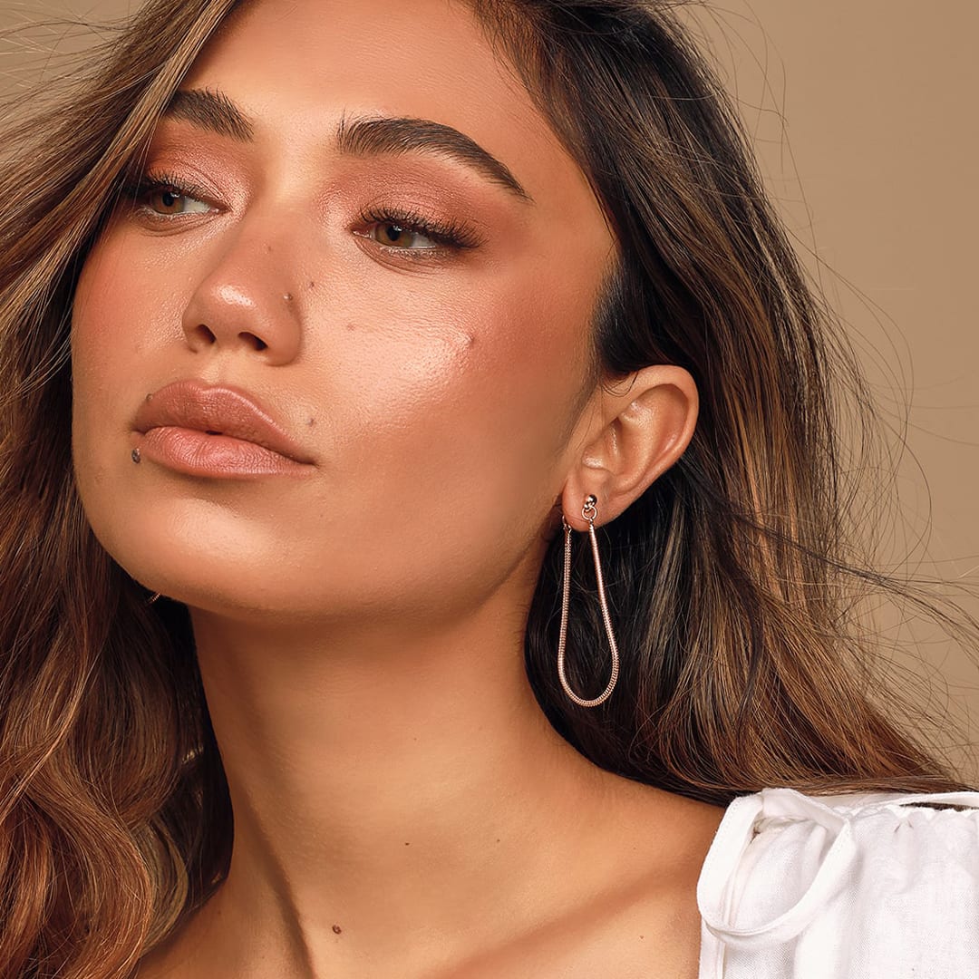 gold chain earrings