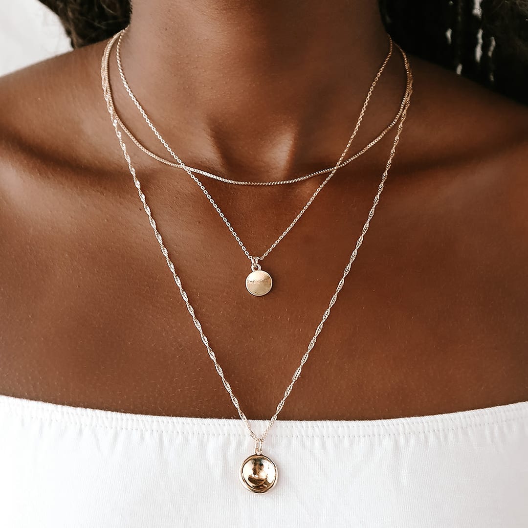 gold layered necklace
