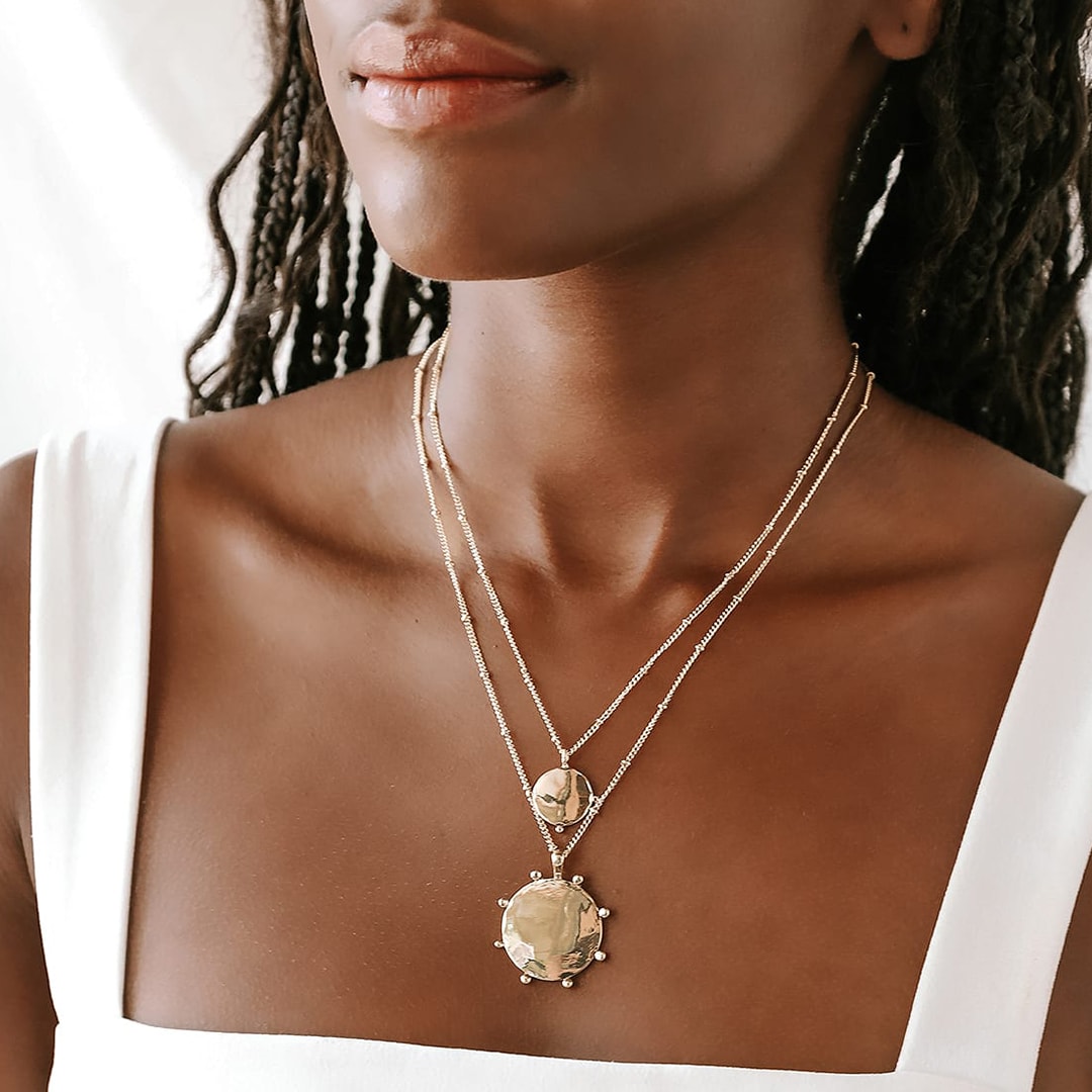 gold layered necklace