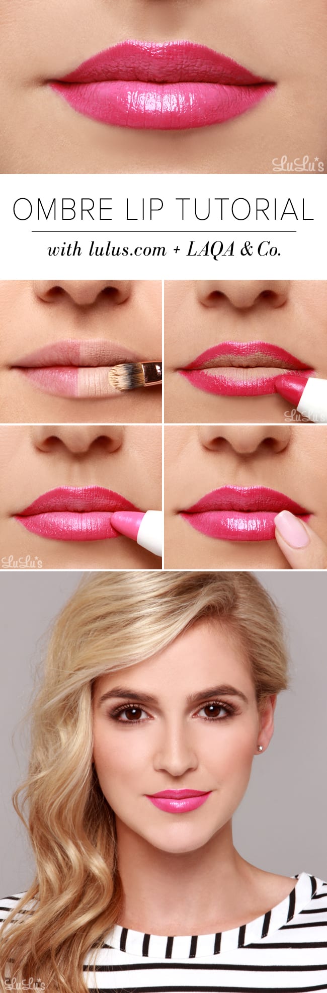 Lulus How-To: Pink Ombre Lip Tutorial - Lulus.com Fashion Blog