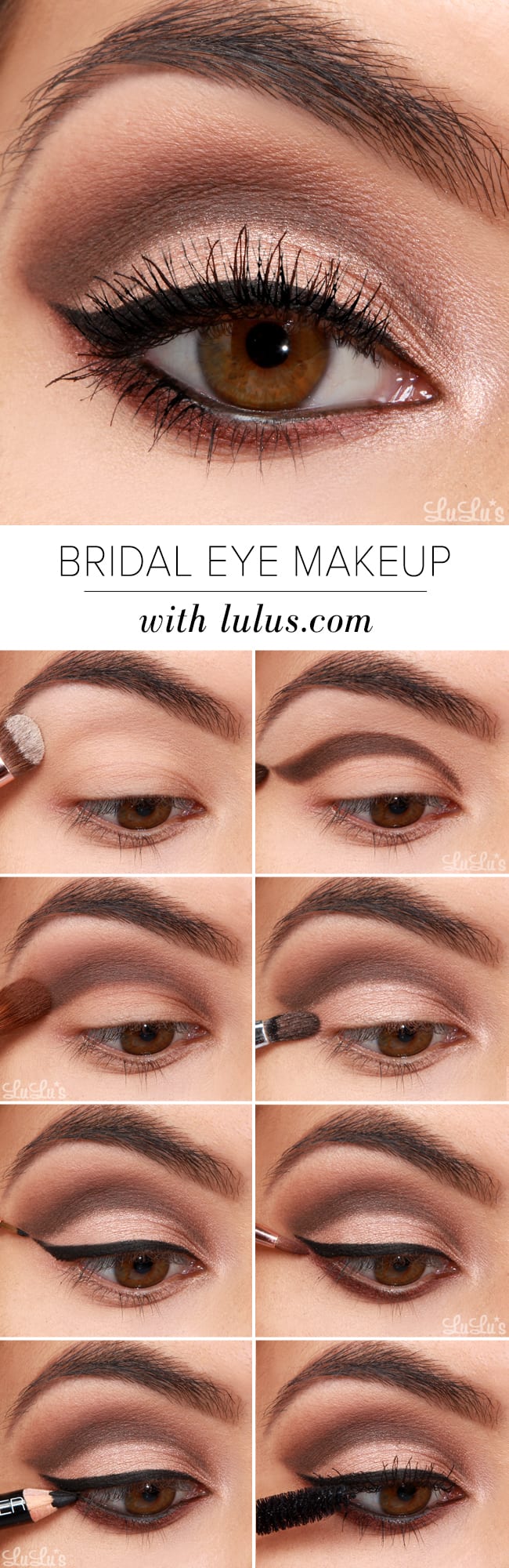 Lulus How-To: Bridal Eye Makeup Tutorial -  Fashion Blog