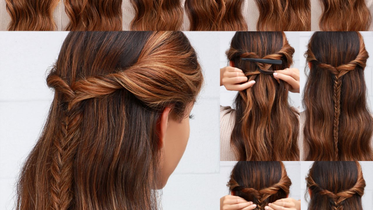 Lulus How-To: Half-Up Fishtail Braid Fashion Blog Lulus How-To: Half-Up Fishtail Braid Fashion Blog
