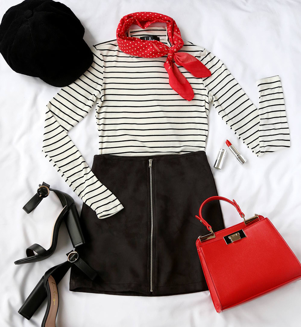 last minute french girl costume