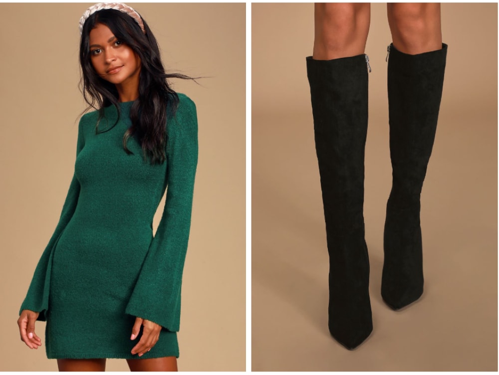 mint green sweater dress