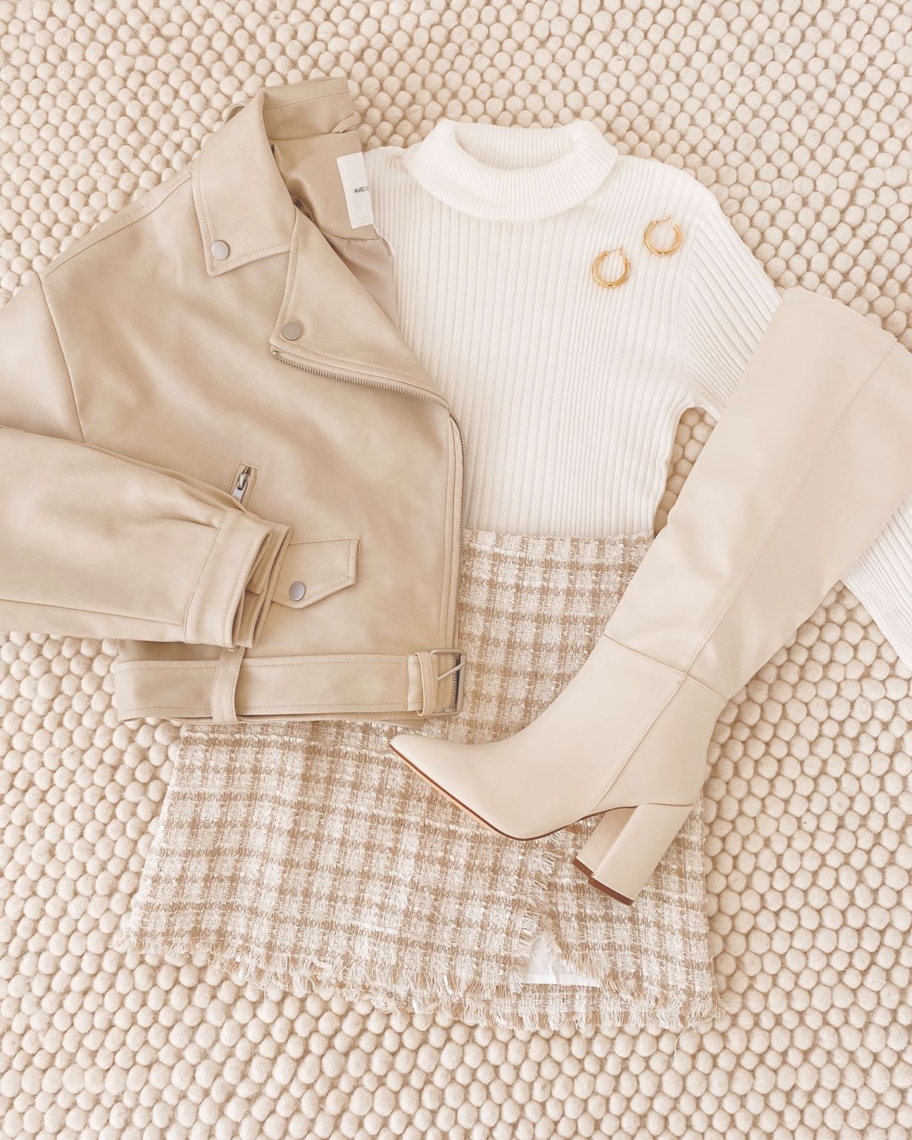 white monochromatic outfit
