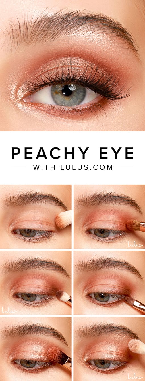 Peachy Eyeshadow Tutorial Lulus Com