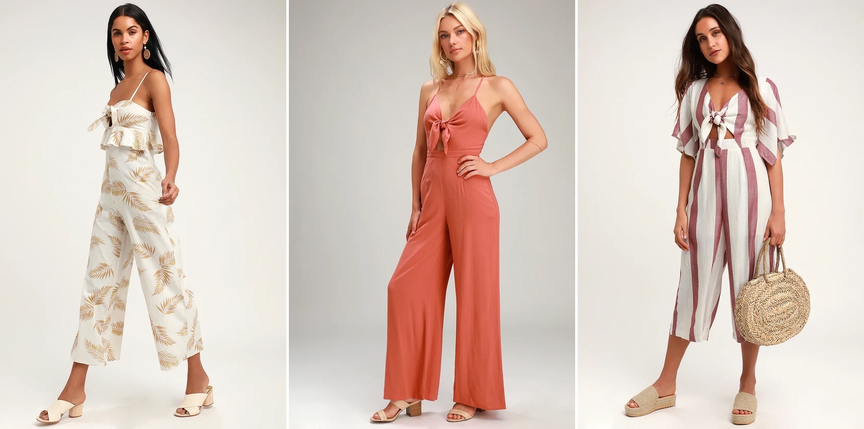 tie front jumpsuits from lulus