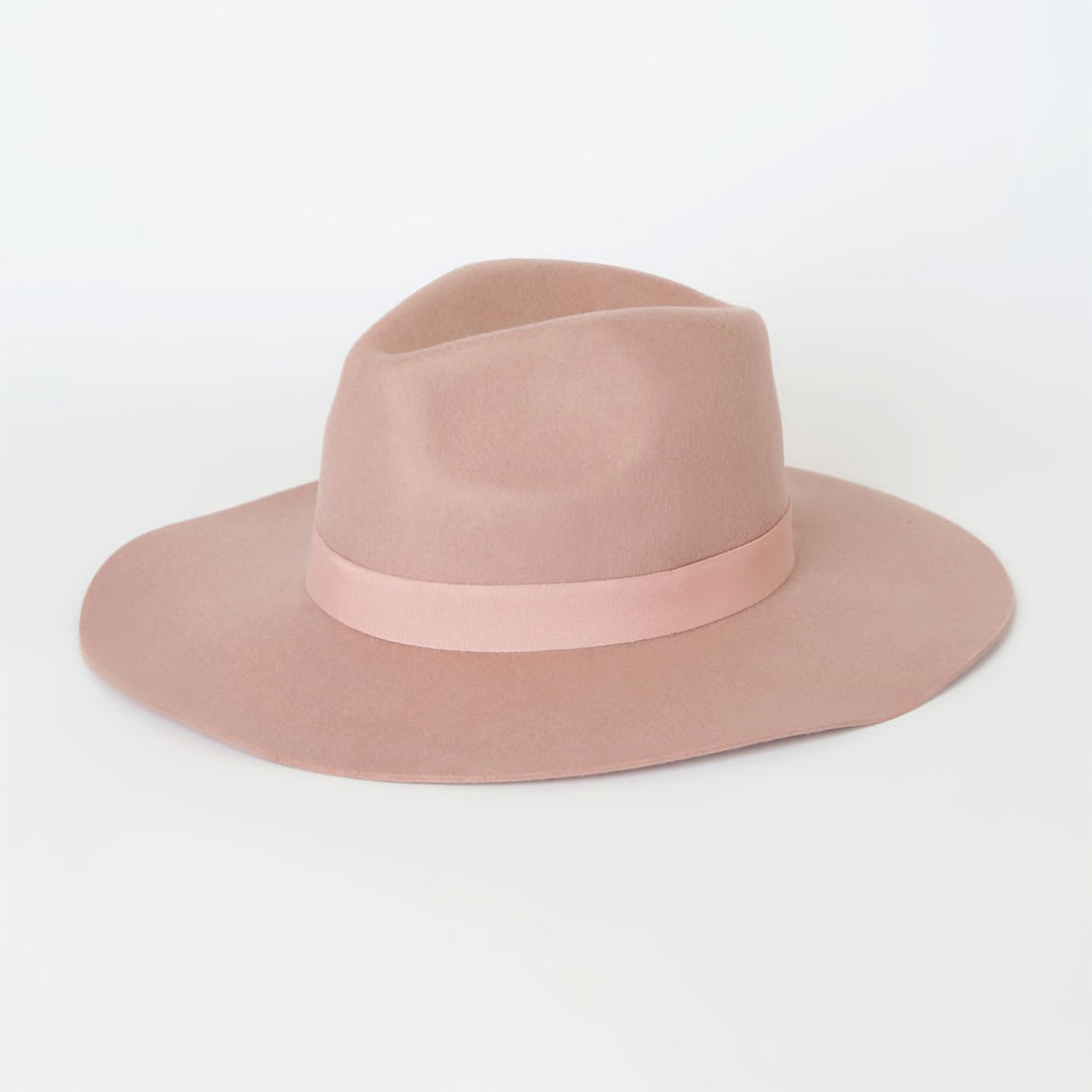 blush pink fedora hat
