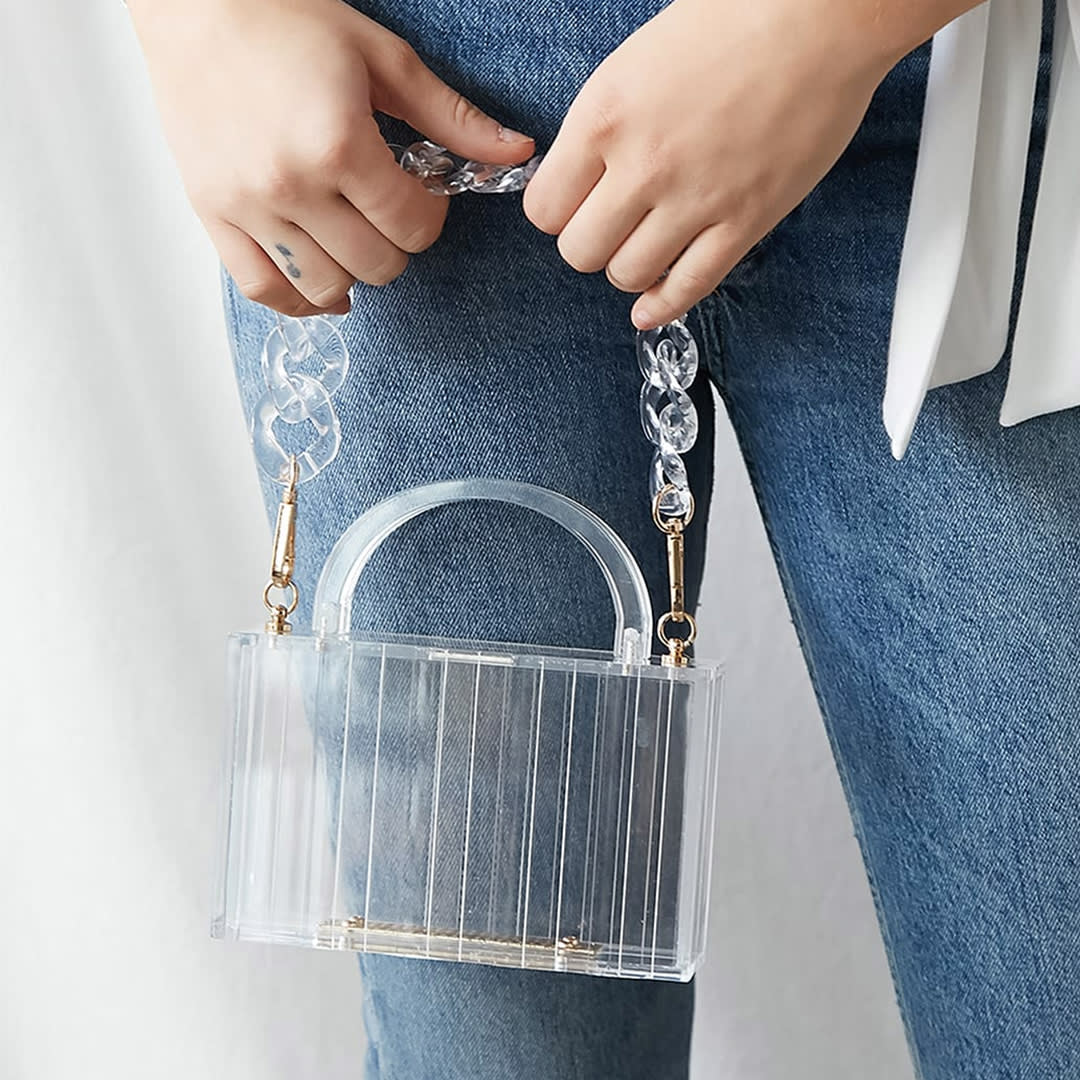 clear acrylic handbag