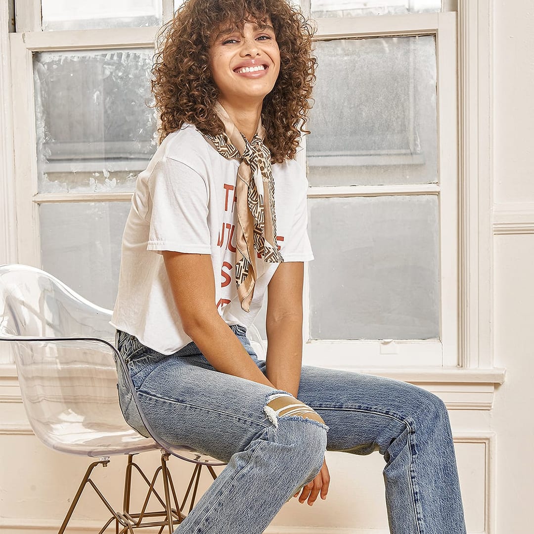 light wash distressed high rise straight jeans