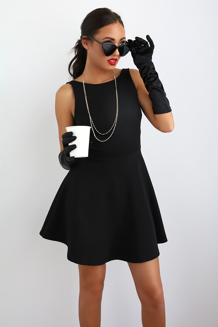 diy costumes with black dress