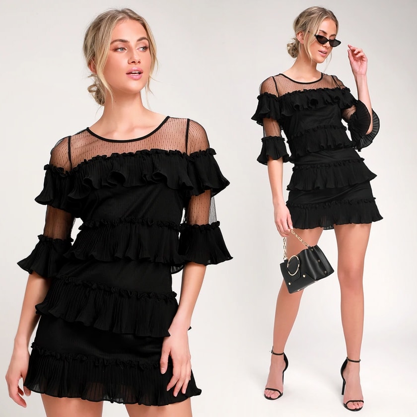 tiered ruffle dress -Lulus blog