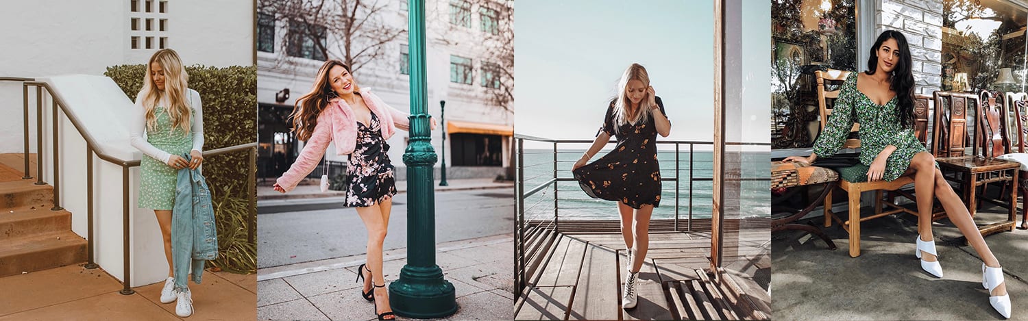 floral dress outfits for date night at Lulus