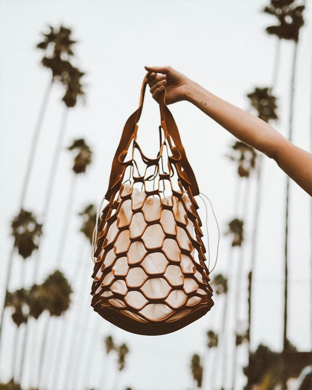 net tote bag and palm trees