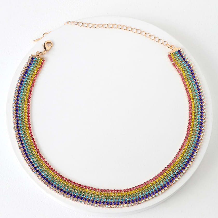 rainbow necklace - rainbow jewelry -