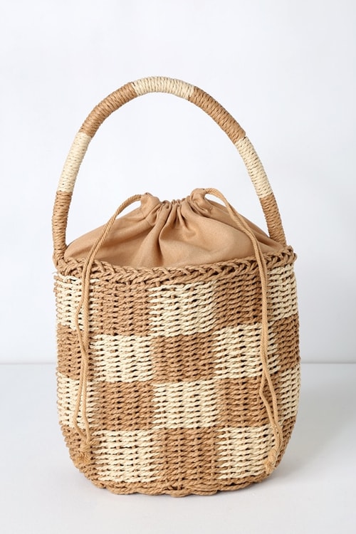 straw basket bag from lulus