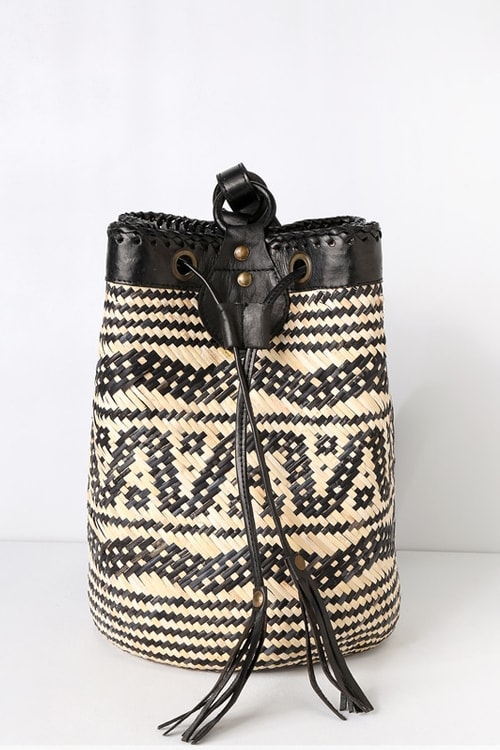 woven bucket bag from Lulus