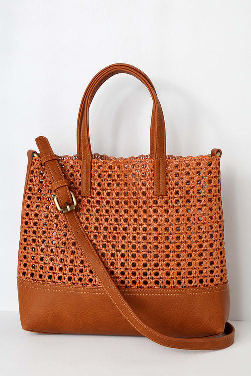 woven leather bag from Lulus