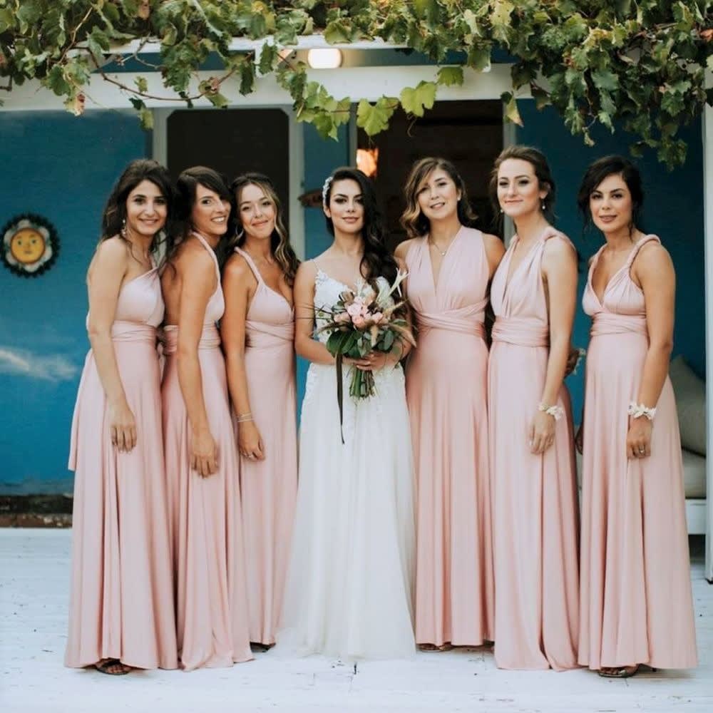 bridesmaid dress different ways to tie