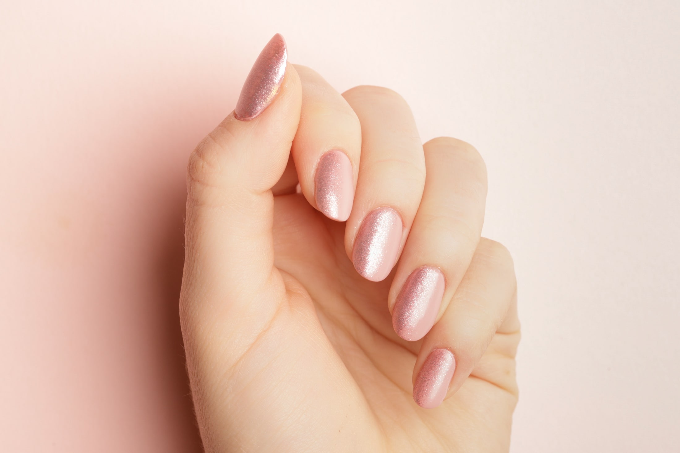 BarryM Pink Glitter Nail Art | Stamp Nail Art