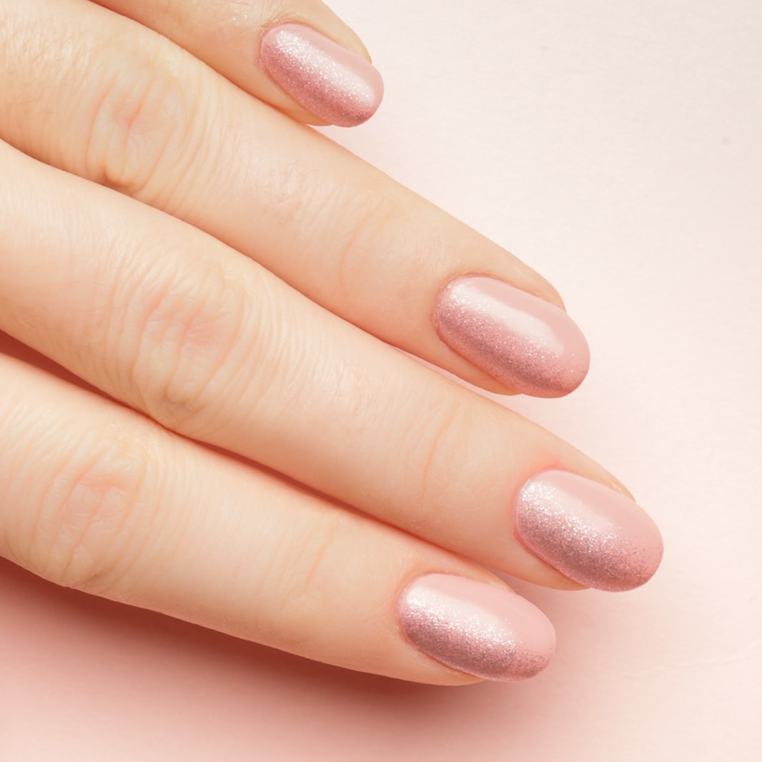 glitter valentines nail art design