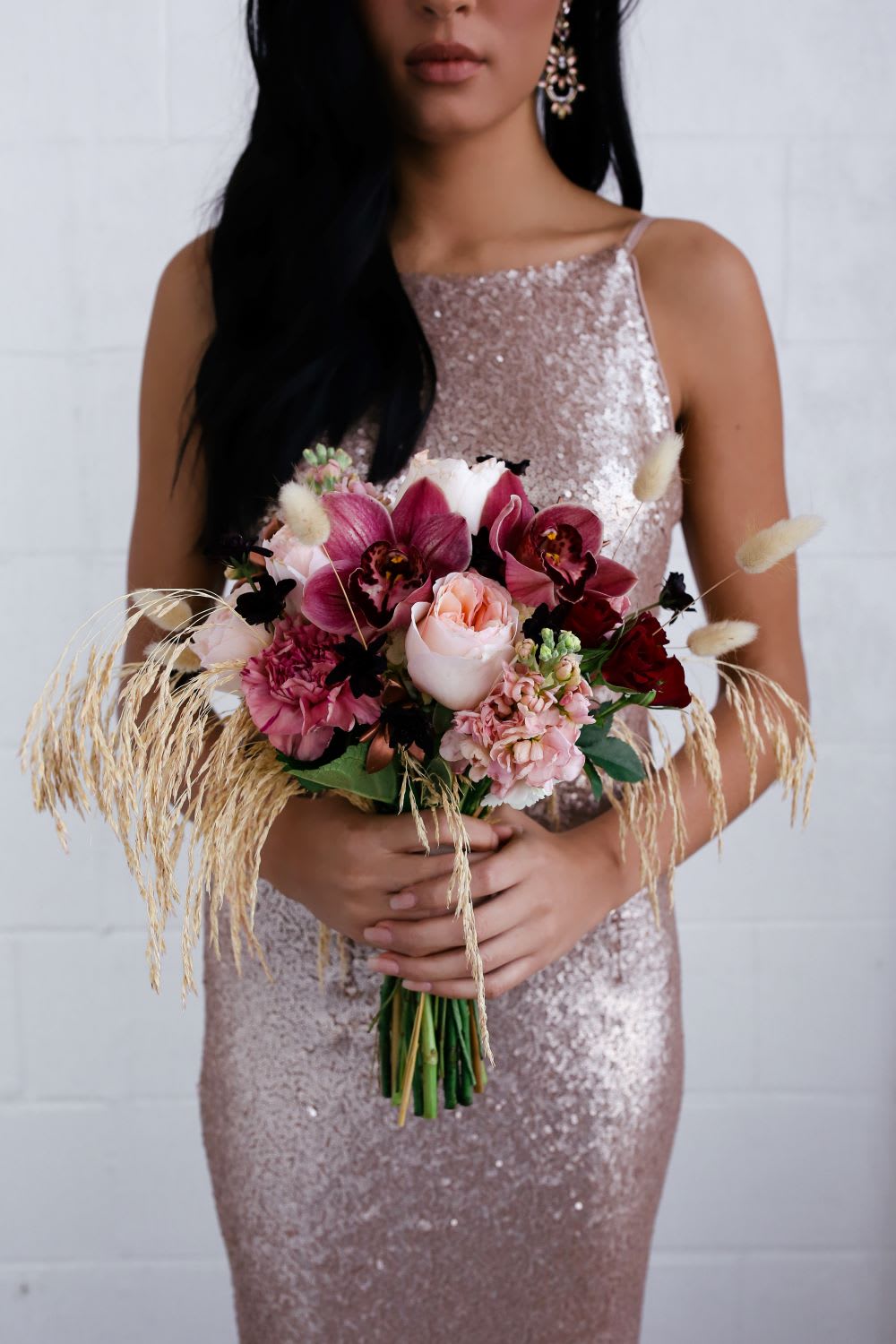sequin gold wedding dress