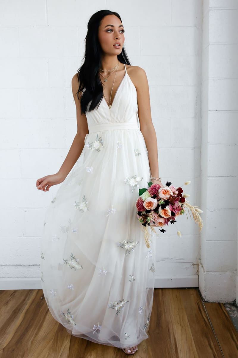 boho affordable wedding dress
