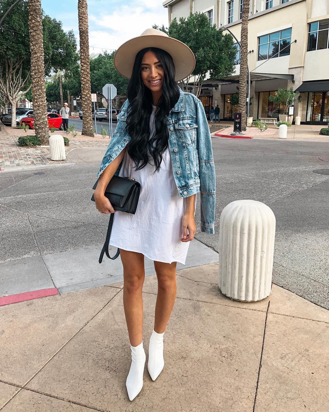 white booties with dress