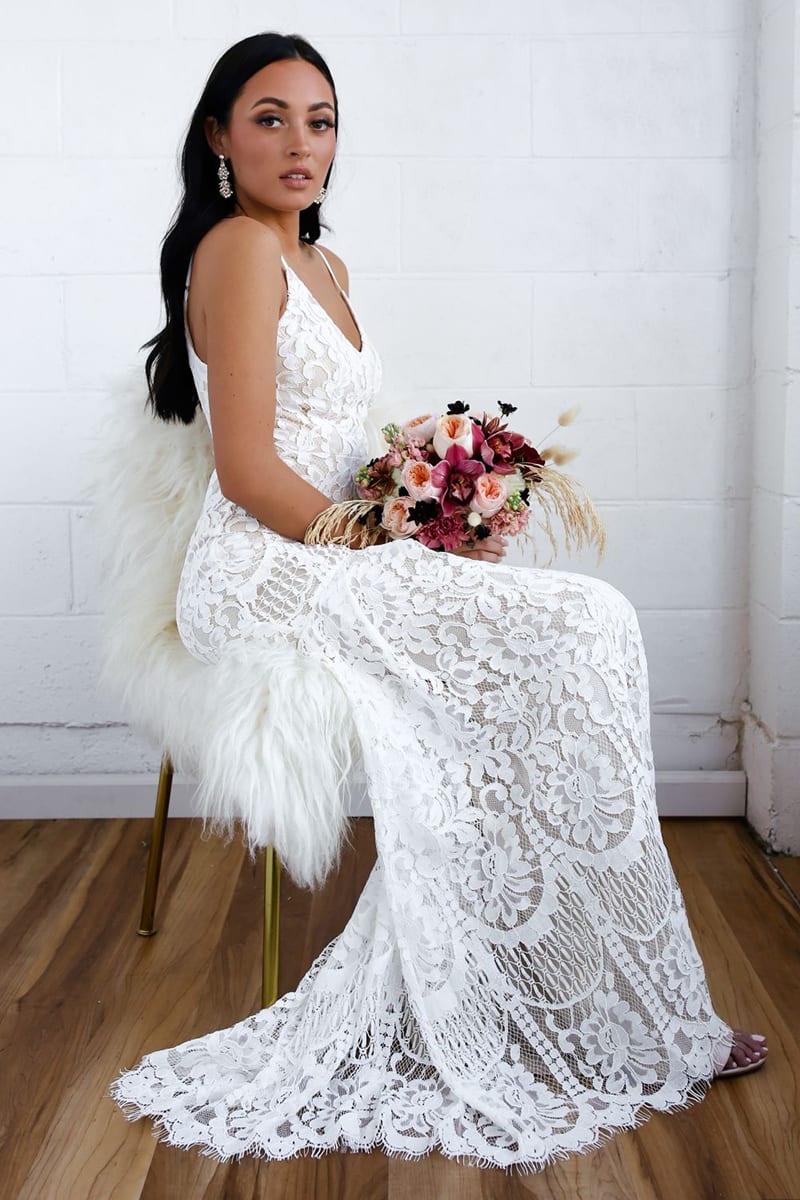 lulus lace wedding dress