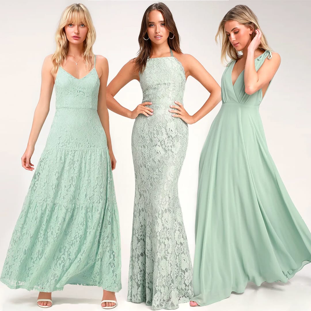 bridesmaid dresses silver sage