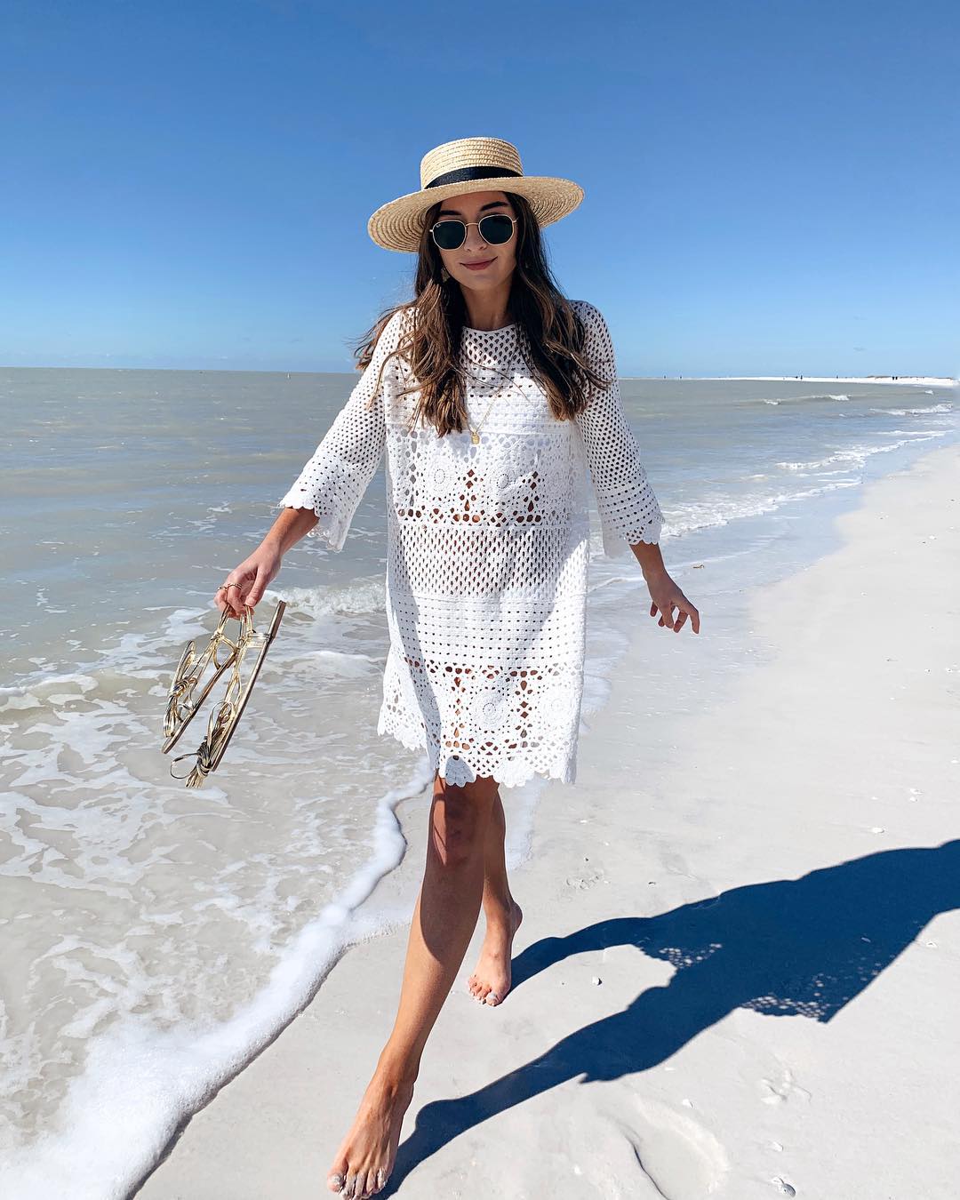 white dresses for beach vacation