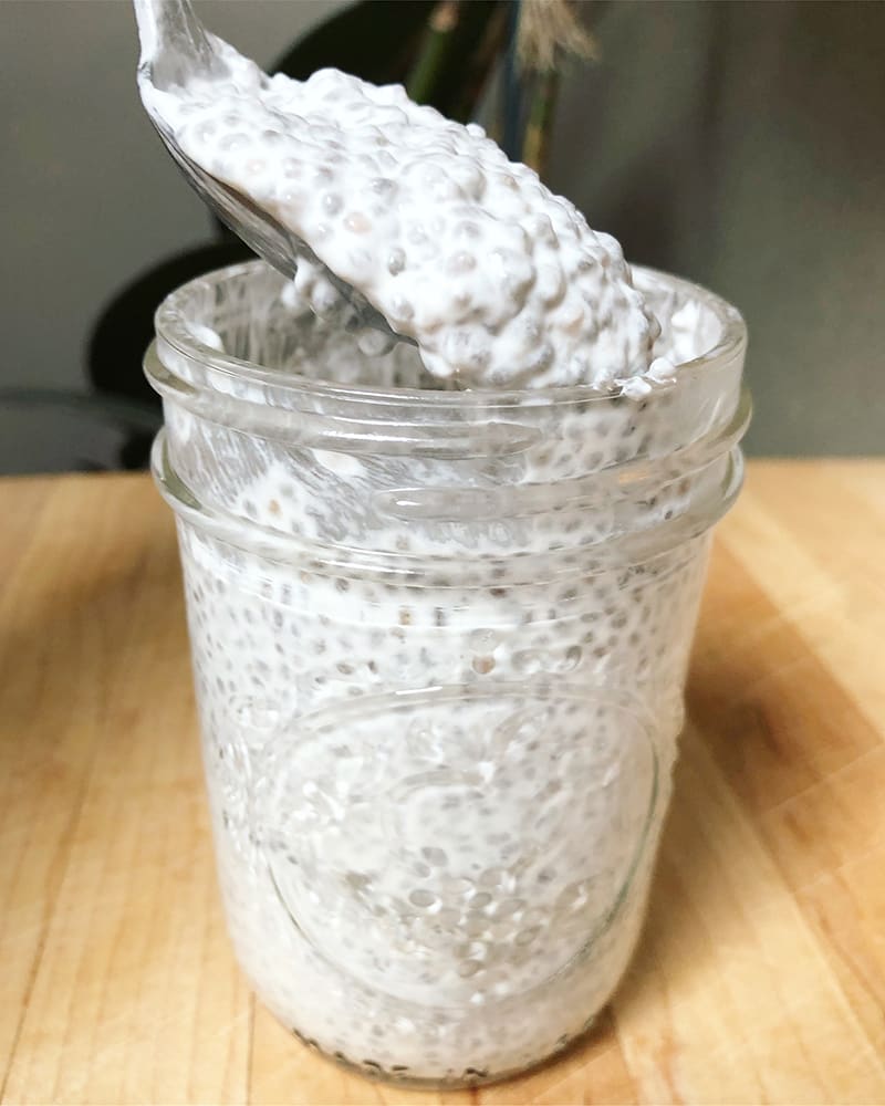 vegan recipes - chia seed pudding