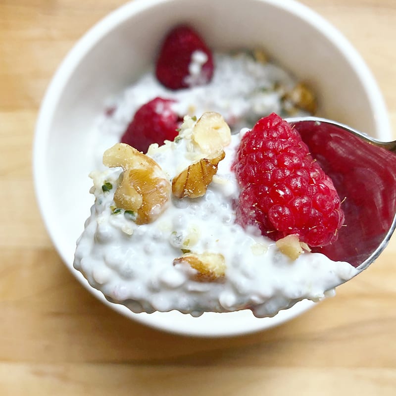 vegan recipes - chia seed pudding