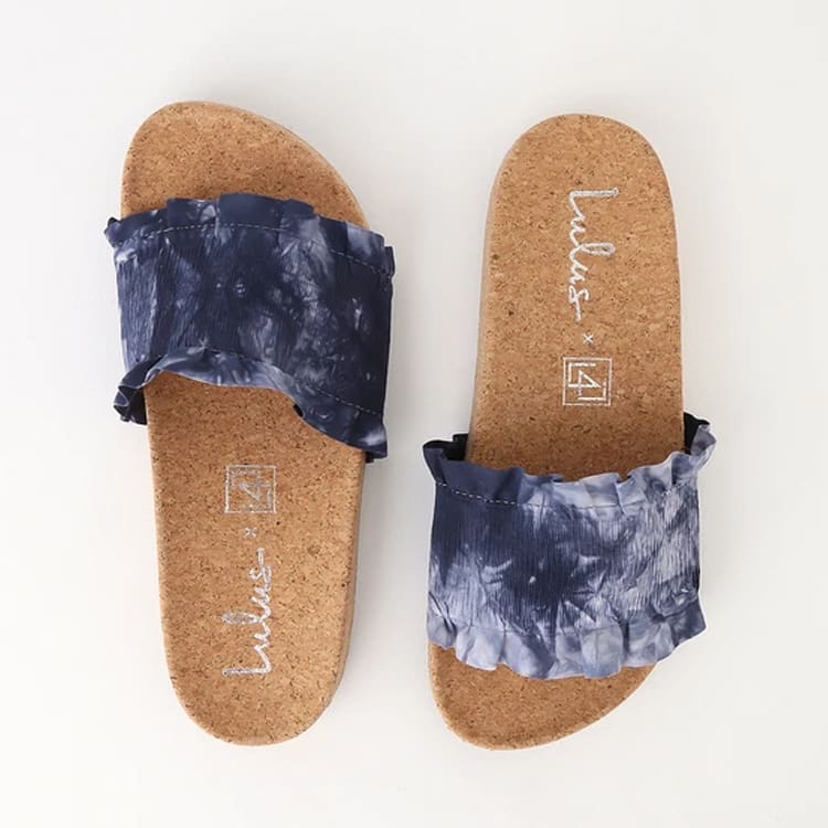 tie dye slide sandals- tie dye fashion